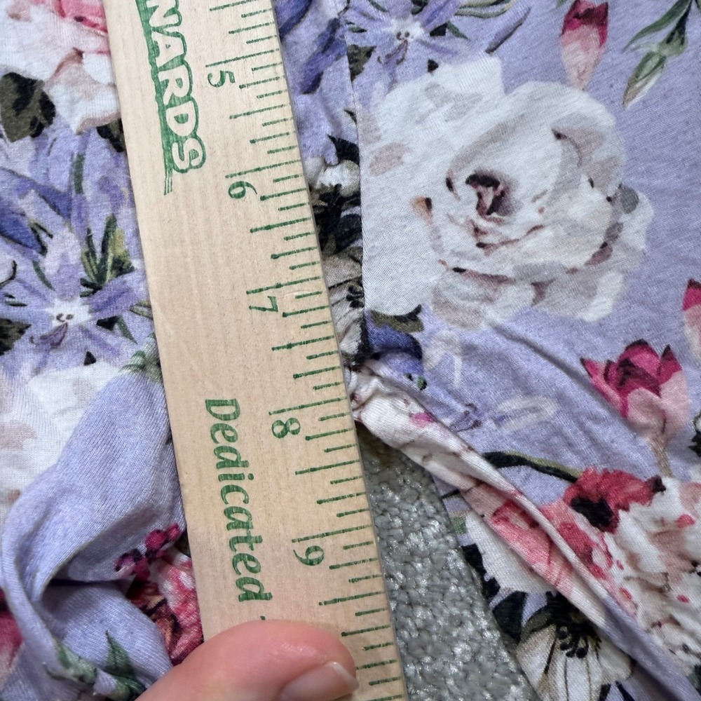 Little‎ Dreamers Bamboo Pajama Set Purple Floral Ruffle Sleeve 7T PJs Cottage - Picture 12 of 14
